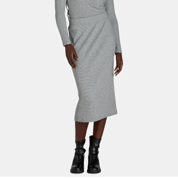 Women’s Soft Stretch Ribbed Midi Skirt Size XXXL - Picture 4 of 6